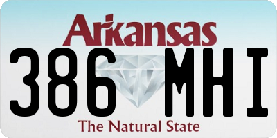 AR license plate 386MHI