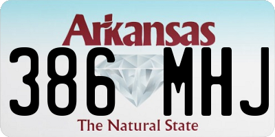 AR license plate 386MHJ