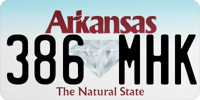 AR license plate 386MHK