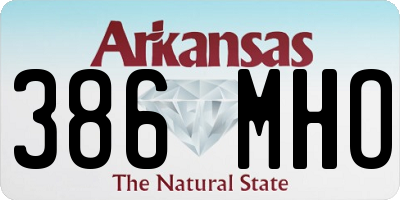 AR license plate 386MHO