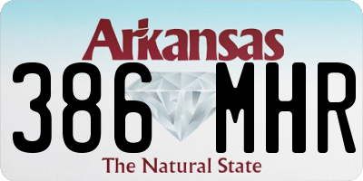 AR license plate 386MHR