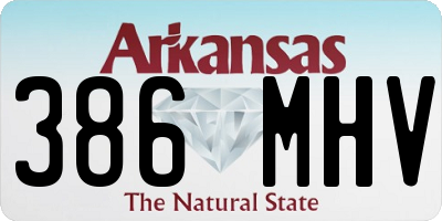 AR license plate 386MHV