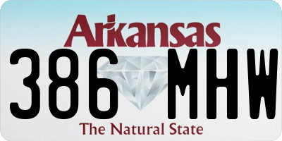 AR license plate 386MHW