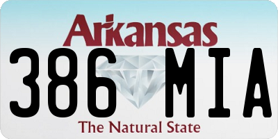 AR license plate 386MIA
