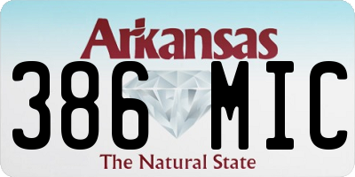 AR license plate 386MIC