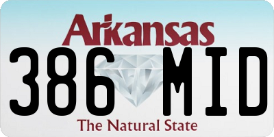 AR license plate 386MID