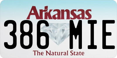 AR license plate 386MIE