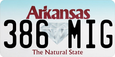 AR license plate 386MIG