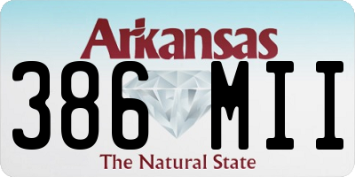 AR license plate 386MII