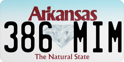 AR license plate 386MIM