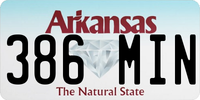 AR license plate 386MIN