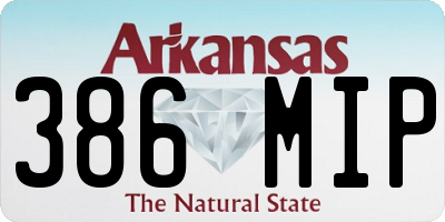 AR license plate 386MIP