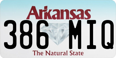 AR license plate 386MIQ
