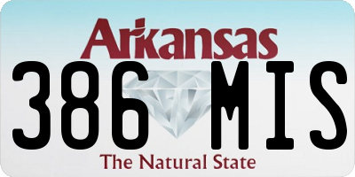 AR license plate 386MIS