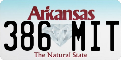 AR license plate 386MIT