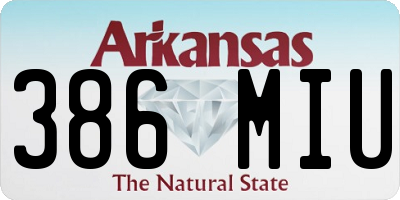 AR license plate 386MIU