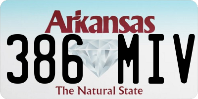 AR license plate 386MIV