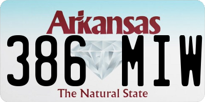 AR license plate 386MIW