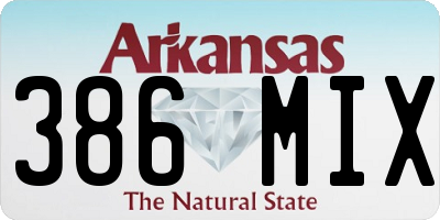 AR license plate 386MIX