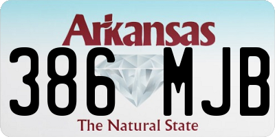 AR license plate 386MJB