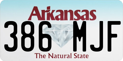 AR license plate 386MJF