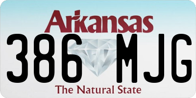 AR license plate 386MJG