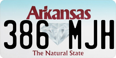 AR license plate 386MJH