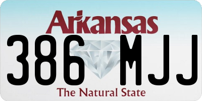 AR license plate 386MJJ