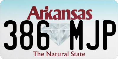AR license plate 386MJP