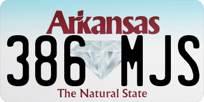AR license plate 386MJS