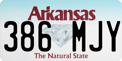 AR license plate 386MJY