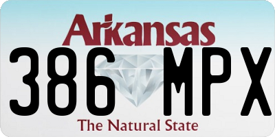 AR license plate 386MPX