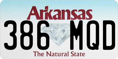 AR license plate 386MQD