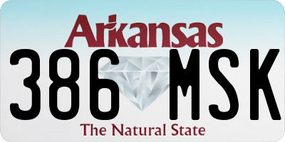 AR license plate 386MSK
