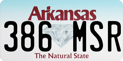 AR license plate 386MSR