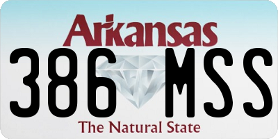 AR license plate 386MSS