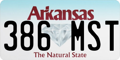 AR license plate 386MST