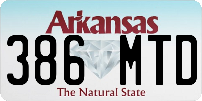 AR license plate 386MTD