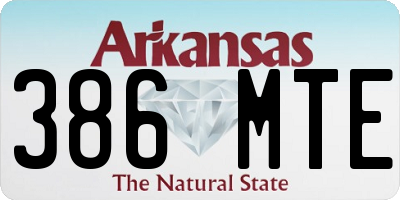 AR license plate 386MTE
