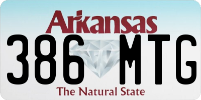AR license plate 386MTG