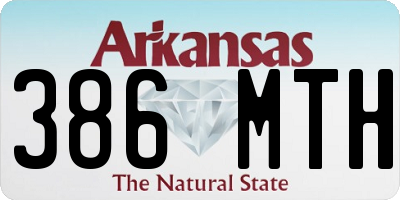 AR license plate 386MTH