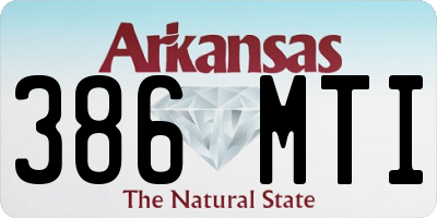 AR license plate 386MTI