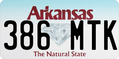 AR license plate 386MTK