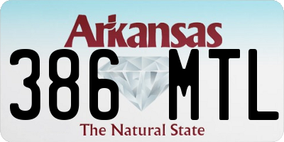 AR license plate 386MTL