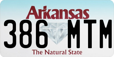 AR license plate 386MTM