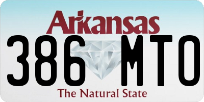 AR license plate 386MTO