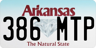 AR license plate 386MTP