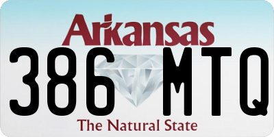 AR license plate 386MTQ