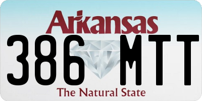 AR license plate 386MTT
