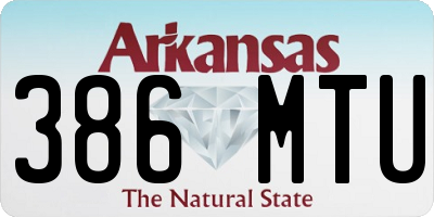 AR license plate 386MTU